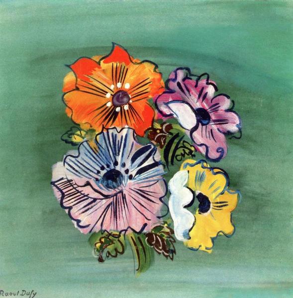 Anemones (study For A Tapestry) by Raoul Dufy