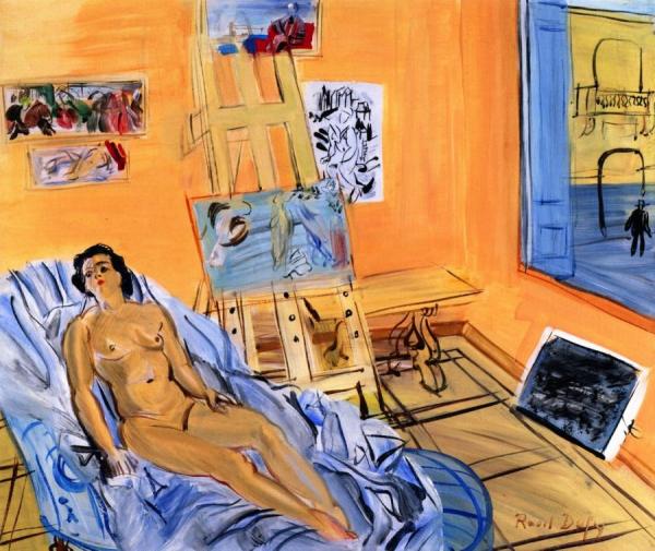 Atalier De La Rue Jeanne-d'arc, Nu Couché Au Passant by Raoul Dufy