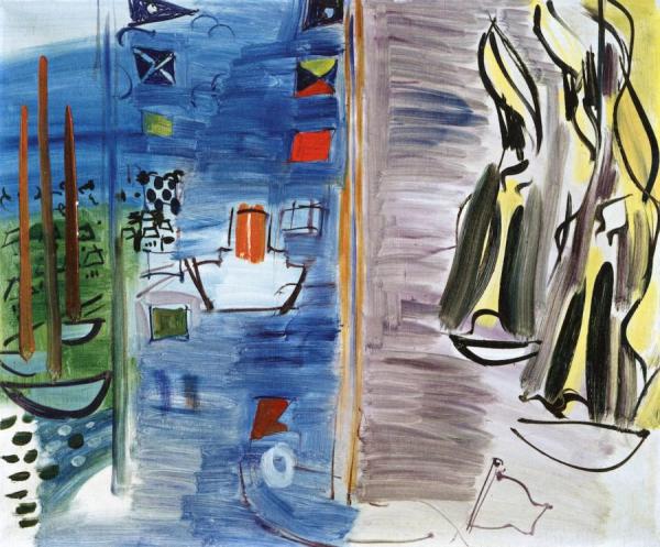 Bedecked Freighter And Regatta by Raoul Dufy