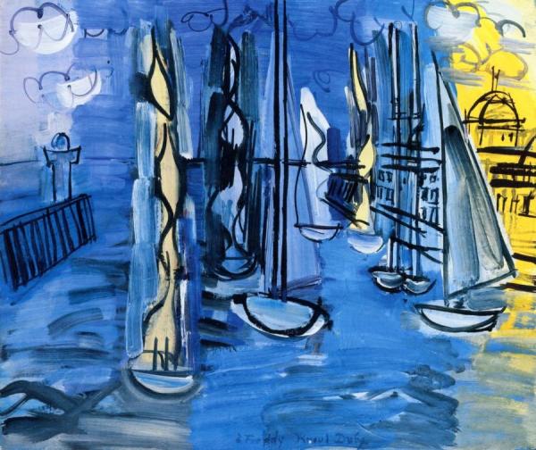 Blue Boats by Raoul Dufy