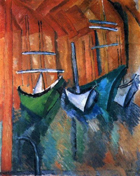 Boats At L'estaque by Raoul Dufy