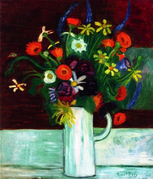 Bouquet Of Flowers In A Vase by Raoul Dufy