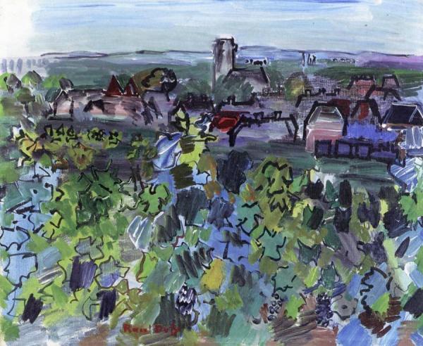 Burgundy Landscape by Raoul Dufy