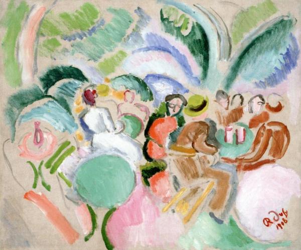 Cafe At L'estaque by Raoul Dufy