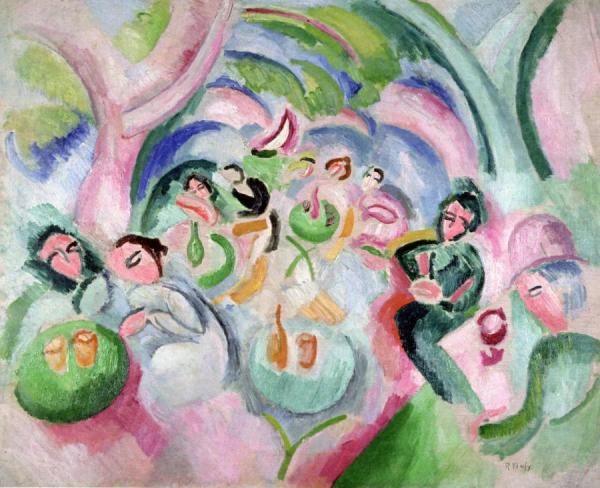 Cafe At L'estaque by Raoul Dufy