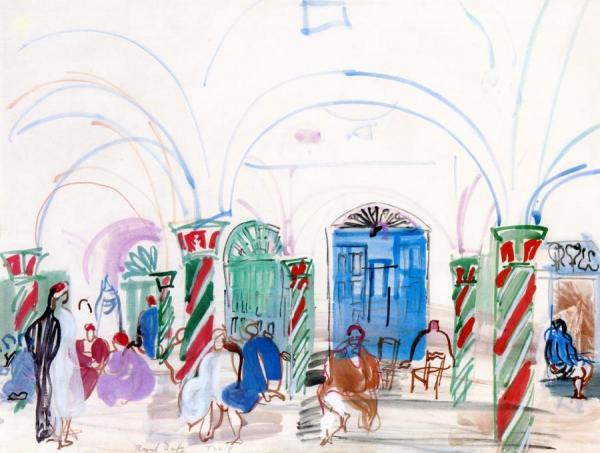 Cafe In Tunis by Raoul Dufy