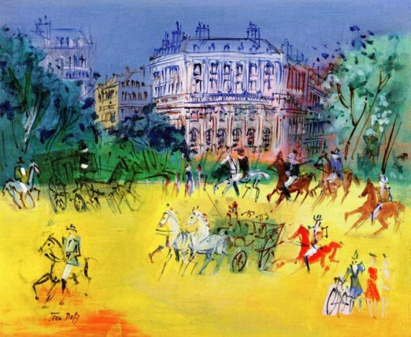 Carriages And Horsemen by Raoul Dufy