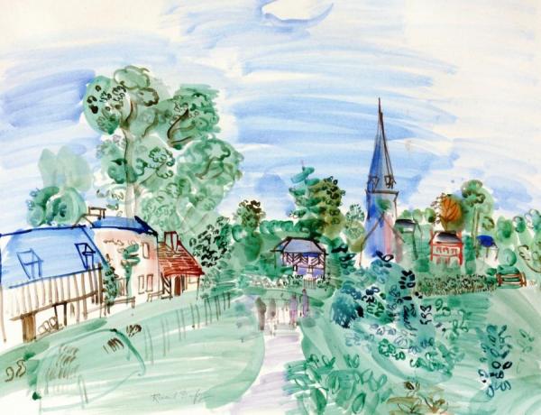Church In Normandy by Raoul Dufy
