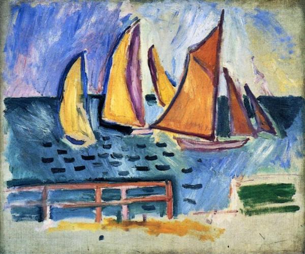 Departure Of The Regattas At Le Havre by Raoul Dufy