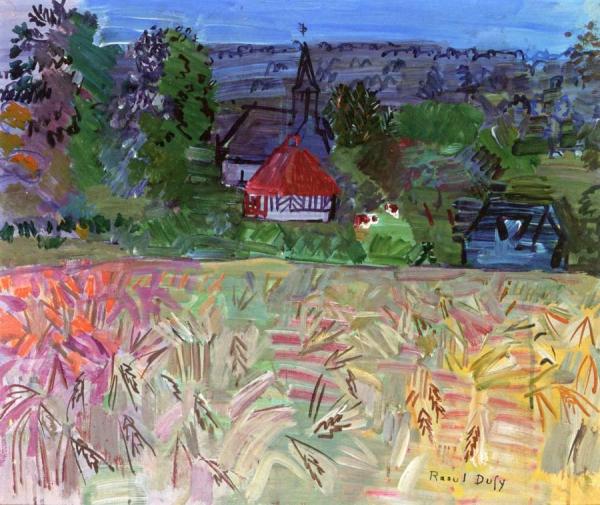 Field Of Wheat In Normandy by Raoul Dufy