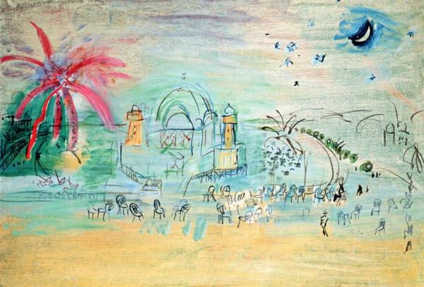 Fireworks And The Pier by Raoul Dufy