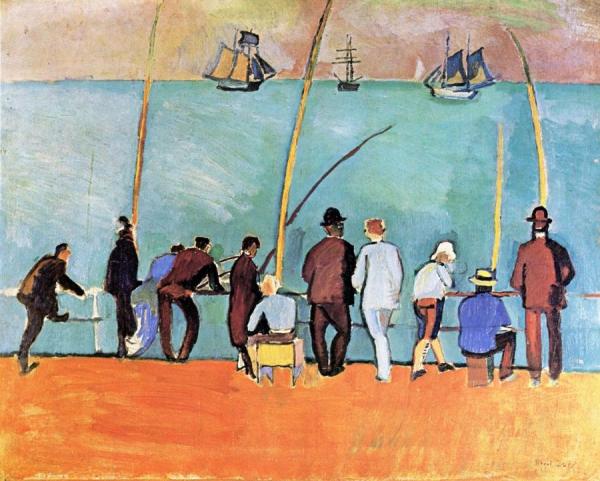 Fishermen With Lines by Raoul Dufy