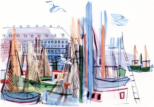 Fishing Port In Boston by Raoul Dufy