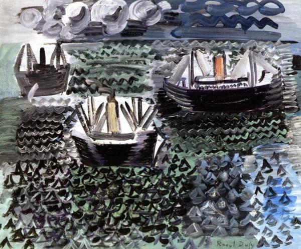Freighters by Raoul Dufy