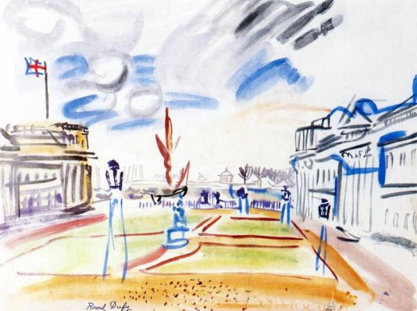 Greenwich, View Of The Thames, London by Raoul Dufy