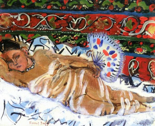 Hindu Woman With Fan by Raoul Dufy