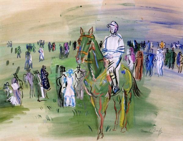 Horse And His Hockey On The Lawn by Raoul Dufy