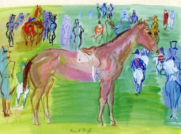 Horse And Jockey On The Lawn by Raoul Dufy