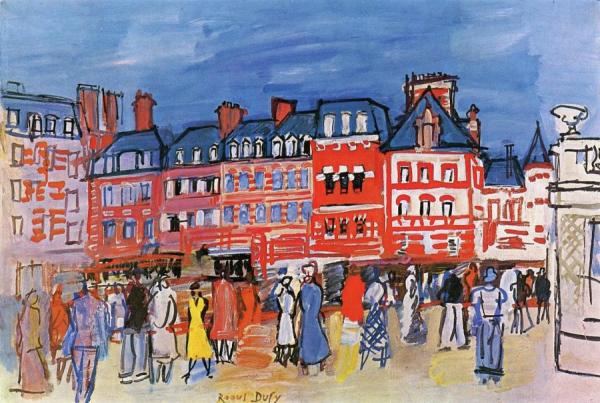 Houses At Trouville by Raoul Dufy