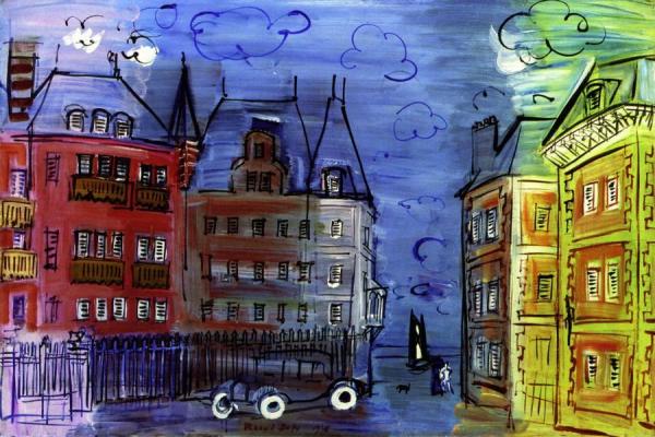 Houses By The Sea by Raoul Dufy