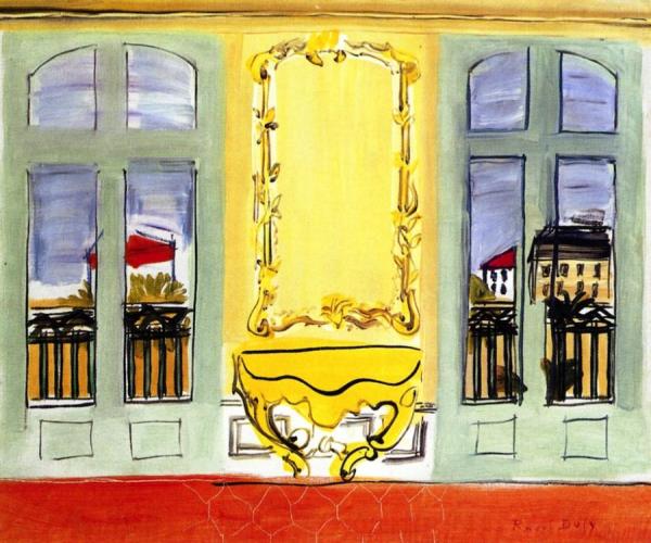 Interior With Yellow Console by Raoul Dufy