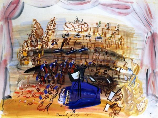 L'orchestre Au Rideau by Raoul Dufy