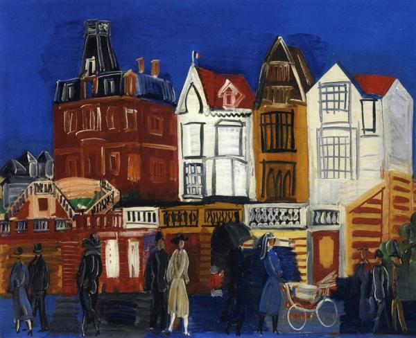 La Promenade A Trouville by Raoul Dufy