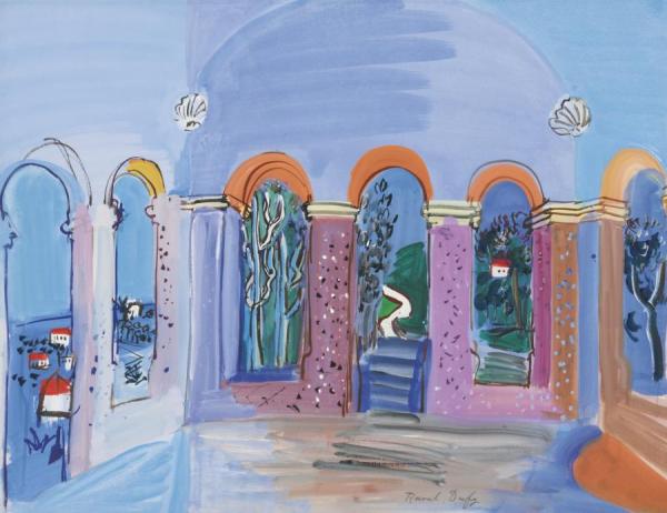 La Terrasse Aux Arcades À Vallauris by Raoul Dufy