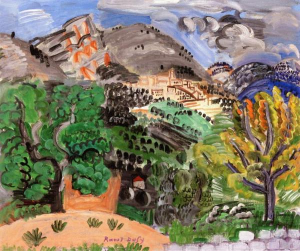 Le Village Et Le Baou De Saint-jeannet by Raoul Dufy