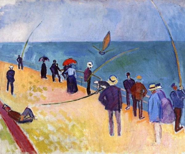Line Fishermen At Saint-adresse by Raoul Dufy