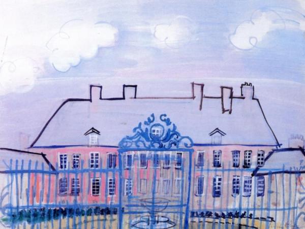 Mansion And Fence by Raoul Dufy