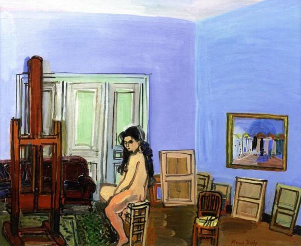 Model With Stool by Raoul Dufy