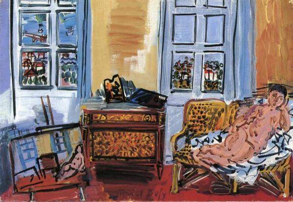 Nude In The Studio by Raoul Dufy