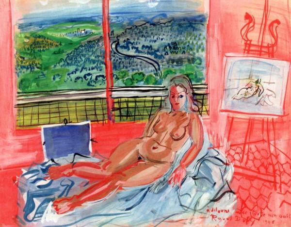 Nude In The Studio At Vence by Raoul Dufy Oil Painting Reproductions