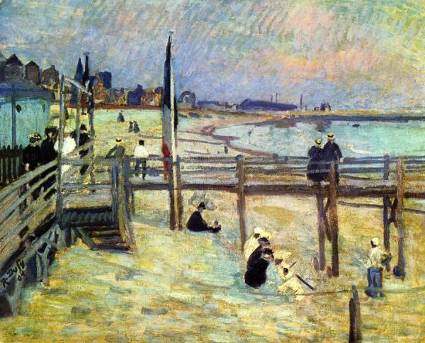 On The Beach At Saint-adresse by Raoul Dufy