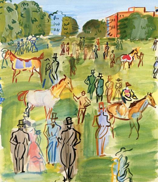 Paddock At Ascot by Raoul Dufy