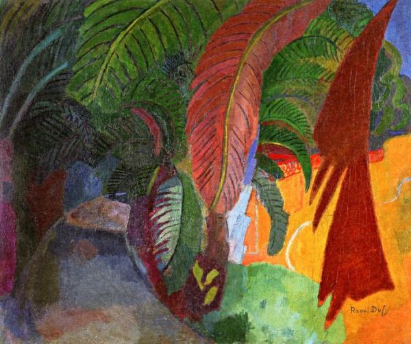 Palm Trees In Martigues - Hommage To Gauguin by Raoul Dufy