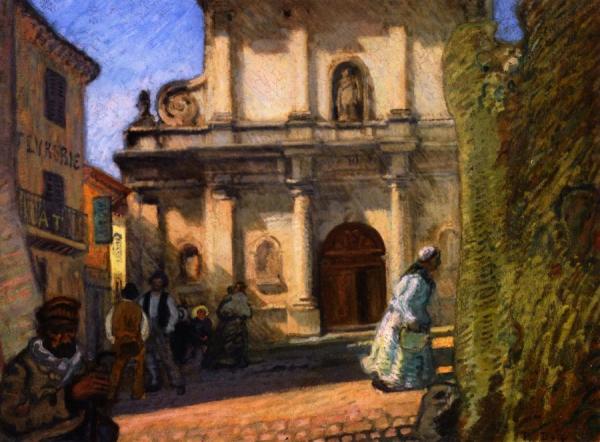 Place De L'Église In Avignon by Raoul Dufy Oil Painting Reproductions