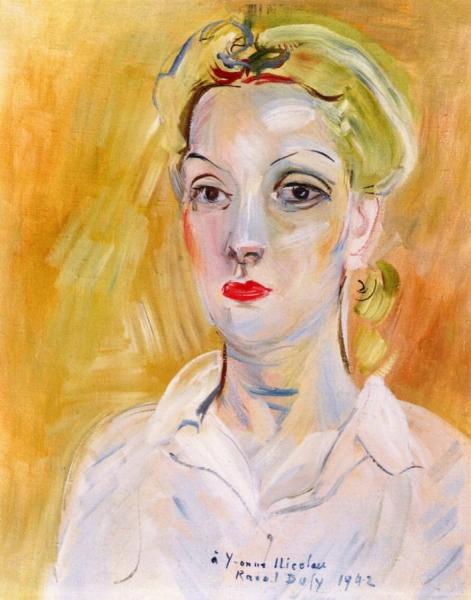 Portrait Of A Woman by Raoul Dufy