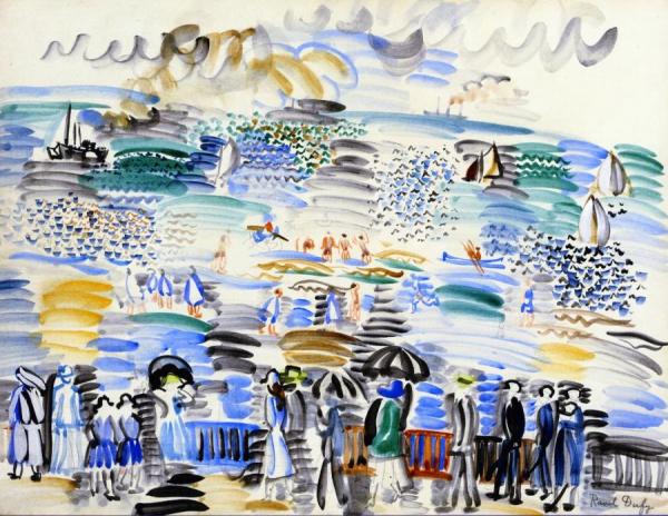 Promenade By The Sea by Raoul Dufy