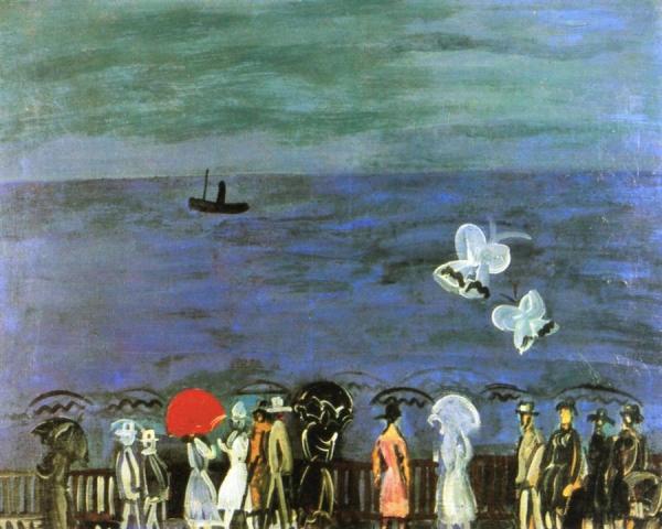 Promenade By The Sea by Raoul Dufy