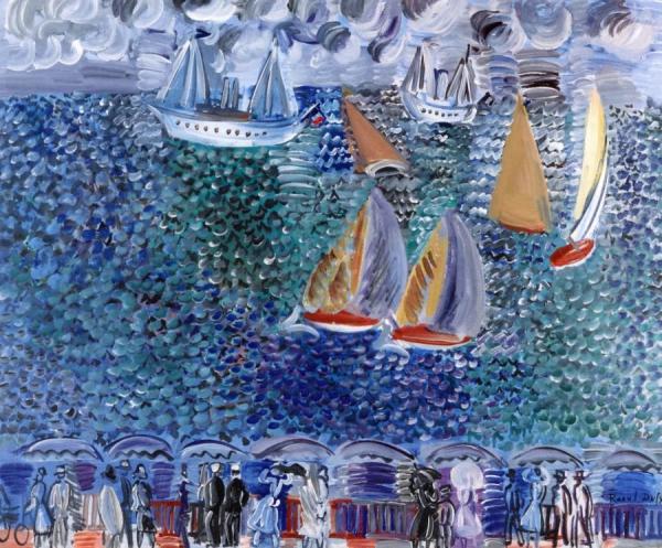 Promenade By The Sea, Sainte Adresse by Raoul Dufy