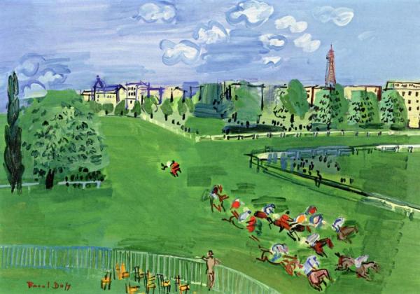 Race Course At Auteuil by Raoul Dufy