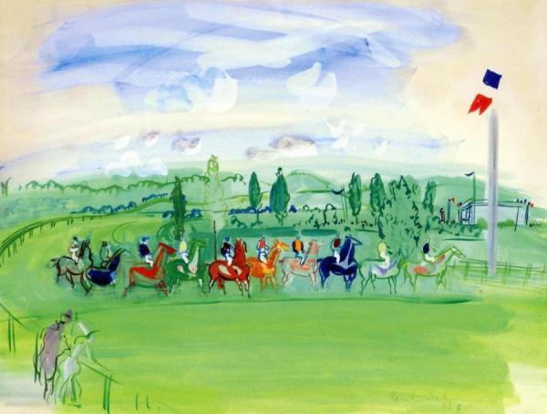 Race Course At Deauville by Raoul Dufy