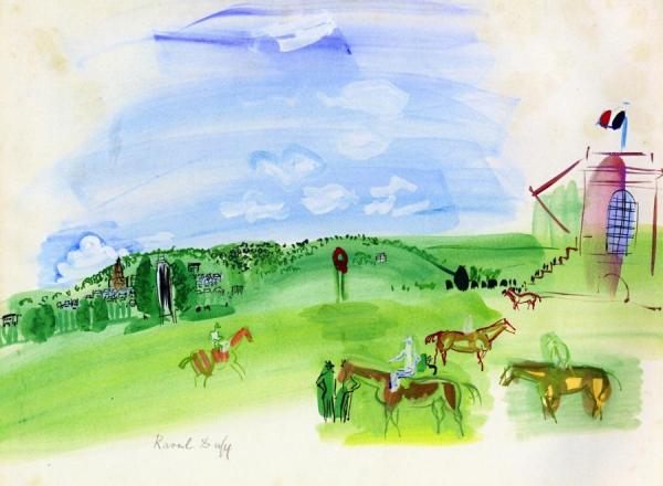 Race Course At Deauville by Raoul Dufy