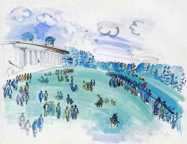 Race Track At Chantilly by Raoul Dufy