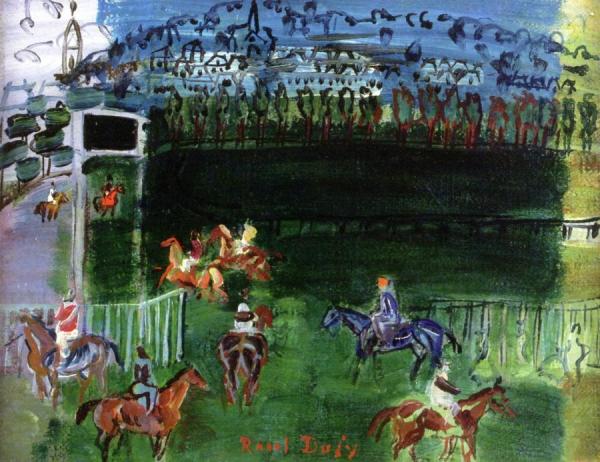 Race Track At Deauville by Raoul Dufy
