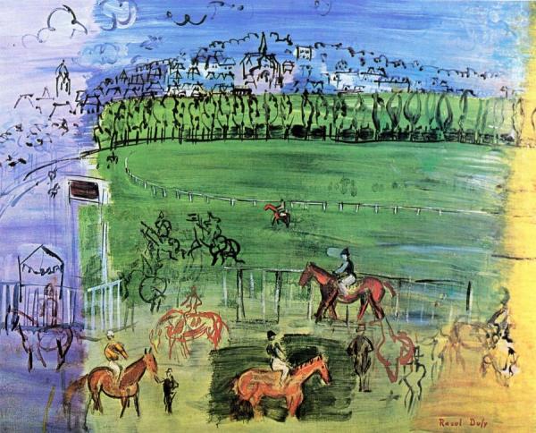 Racetrack At Deauville by Raoul Dufy