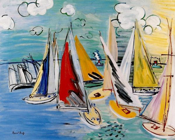 Regatta At Deauville by Raoul Dufy