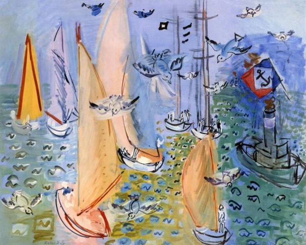Regatta With Seagulls by Raoul Dufy
